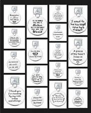 Italian 9mm  Various round verse Charms