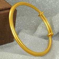9ct Gold Bangle Ball Open
