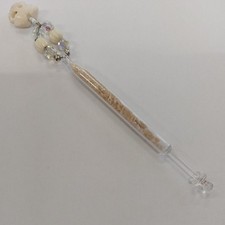 Vintage Glass Lace Bobbin with Sandstone from Tunisia