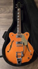 Eastwood Classic Six Semi Hollow Electric  Guitar Orange With Bigsby 