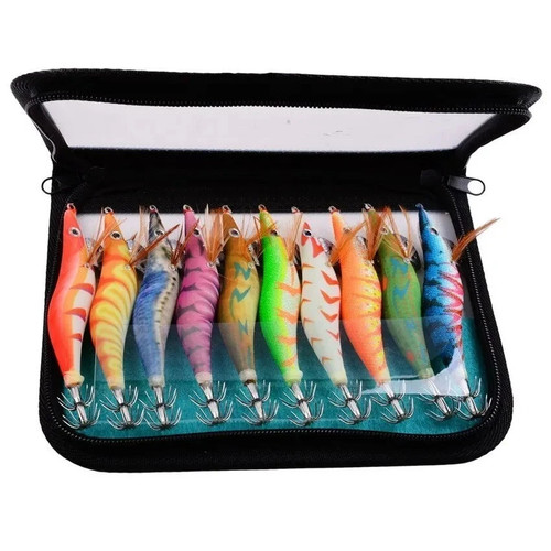 10pc luminous squid jig hook - 10pc,