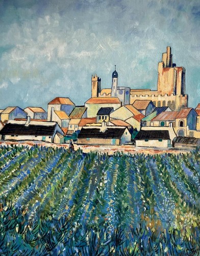 Vintage oil painting van - vintage, gogh