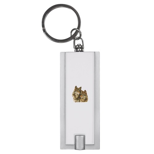 Wolf couple led keyring - led,