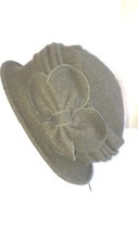 Ladies Wool Cloche Hat Womens