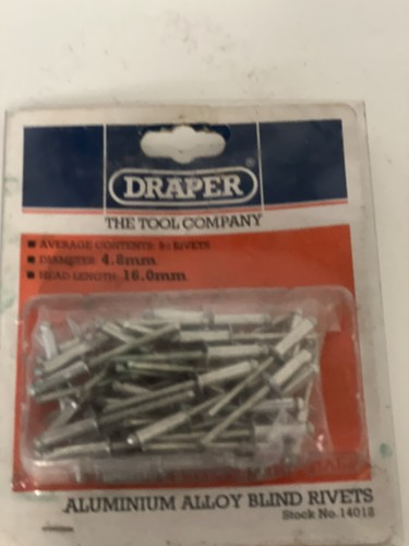 Draper blind rivets - x, 16mm
