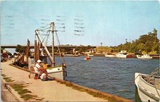 Postcard NY Long Island Canal