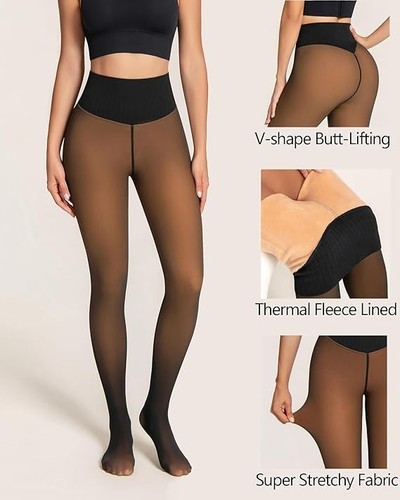 Fake sheer thermal - thermal, tights