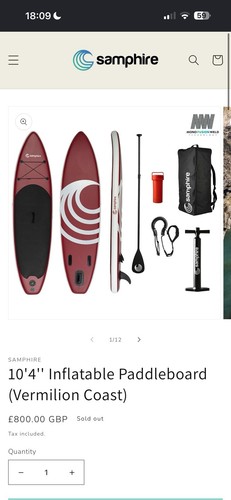 Samphire inflatable - 10'4,
