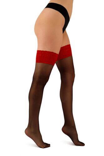 Sheer hold ups - ups, floral