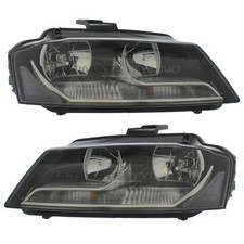Headlights Audi A3 8P 2008-2012 Halogen Headlamps Pair Drivers & Passenger Side
