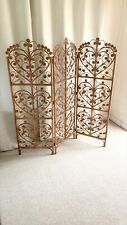 Vintage Wicker Heart Design Room Divider Screen, Boho Bohemian Home Decor