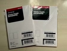 2 NEW Filofax Plain Notepaper