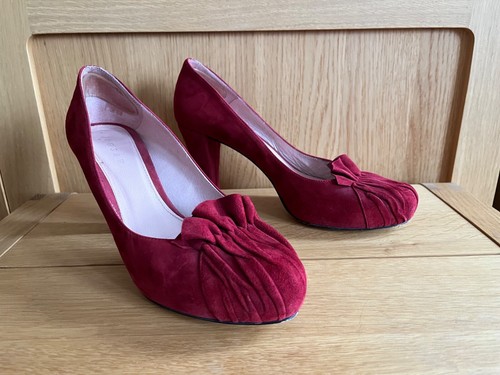 Jigsaw pumps heels shoes red - heels,