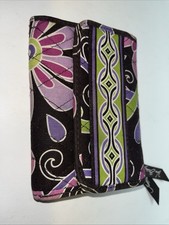 Super Cute Vera Bradley Purple punch euro Wallet With Pockets And Floral Pattern
