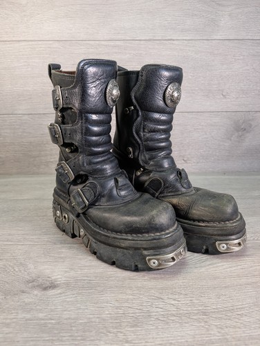 New rock reactor black leather - new,