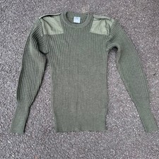 Commando Pullover Wool Jumper Warm British Army Green Grade 1- 106cm / 42" Chest