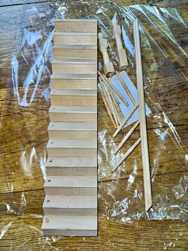 Wooden dollhouse stairs - dollhouse, &
