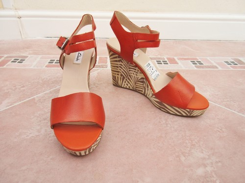 Clarks orange leather high - -,