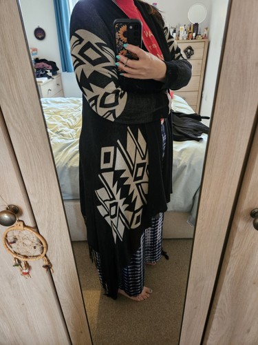 Yours size aztec long black - size,