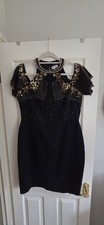 Rare Virgos Lounge Embellished Dress Size UK 16