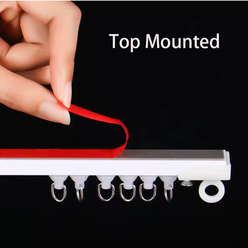 Self adhesive curtain track - curtain,