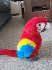 Living Nature Soft Toy Cuddly Plush Macaw Bird Parrot Stuffed Animal 24cm