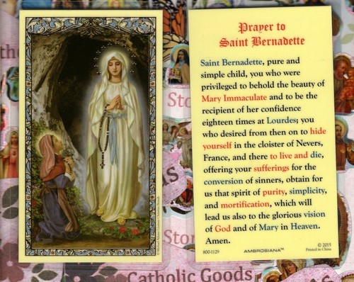 Prayer saint bernadette - prayer,