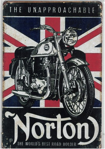 Metal wall sign - wall, norton