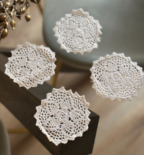 Set of 4 Crocheted Cotton