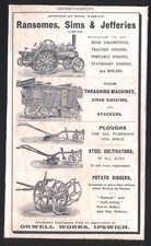 Vintage Advert (1913) for Agricultural Machinery (Ransomes, Ipswich) Free UK p&p