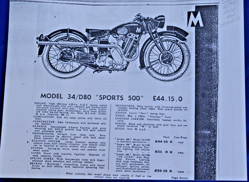 1934 matchless motorcycle - 1934,