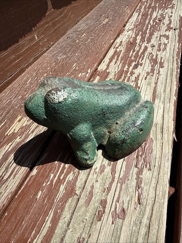 Antique large cast iron frog - antique,