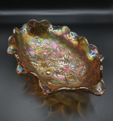 Carnival glass smoke dish - carnival,