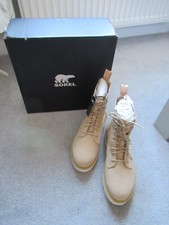 Sorel Womens Hi-Line Cream Coloured Suede Waterproof Winter Boots Size 5.5 - NEW