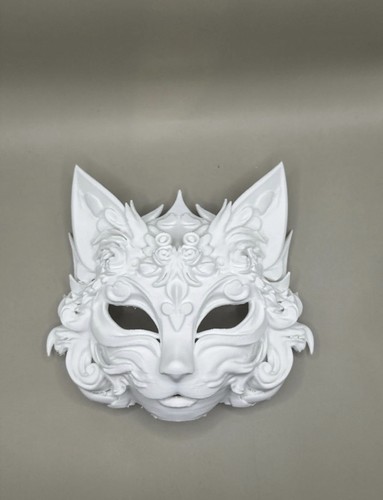 Cat mask white - cat,