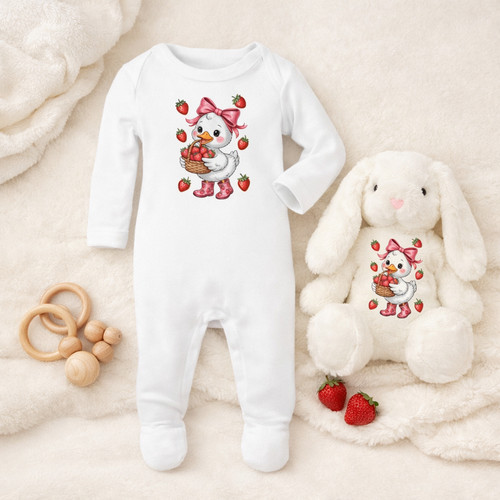 Personalised duck sleepsuit - personalised,