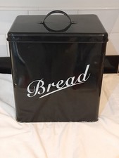Large Black Bread Bin with