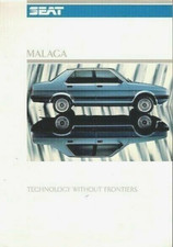 Seat Malaga Saloon Specifications 1985-1986 UK Market Foldout Brochure L GL GLX