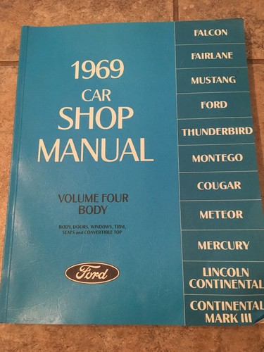 1969 ford car shop - car, manual