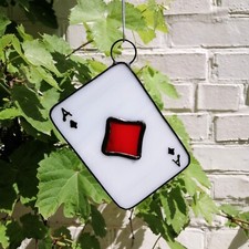 Ace of Diamonds Stained Glass