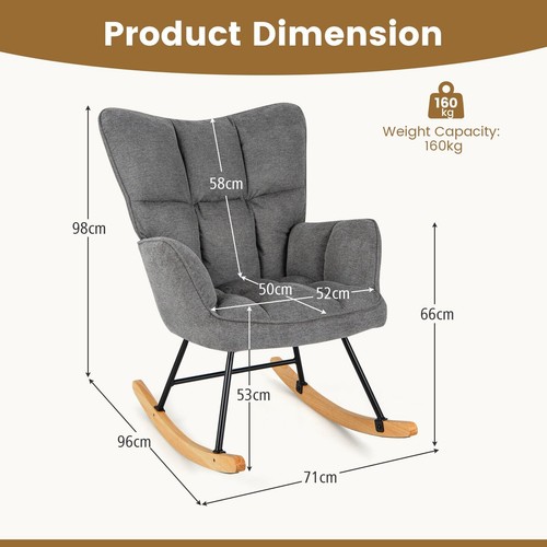 Contemporary linen rocking - linen,