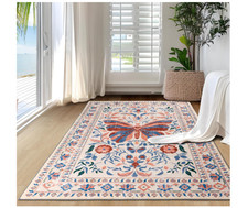Butterfly Rugs Living Room 120x180cm Rugs Bedroom Low Pile, Office Dining Room