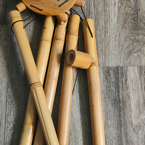 Bamboo wood wind chime - &,