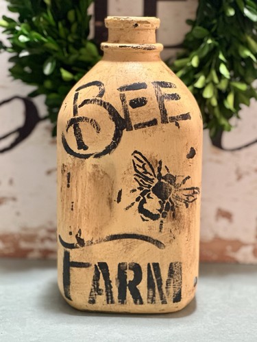 Handpainted bee farm - "bee, farm"