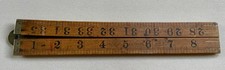 VINTAGE RABONE BOXWOOD AND BRASS FOLDING CARPENTERS RULER/RULE 36 inch