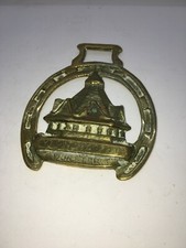 Vintage HORSE BRASS Dunster Yarn Market Fireplace canal boat barge pub bar