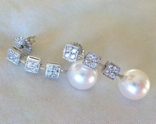 Elegant 18k White Gold Drop