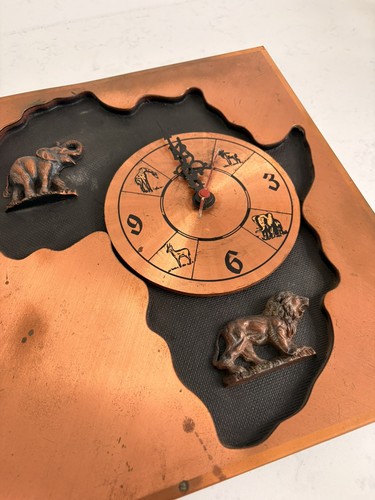 Vintage copper africa map - vintage, wall