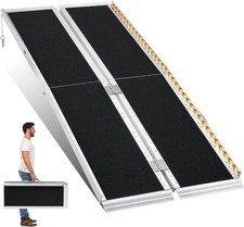 5ft Wheelchair Ramp Folding AUCTION Double Carry Handle Reflective Strips  