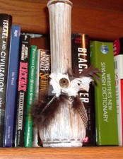 HAND PAINTED VASE 9" Antiqued